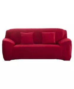 COPRIDIVANO 2 POSTI ELASTICIZZATO ROSSO, 145-185 CM
